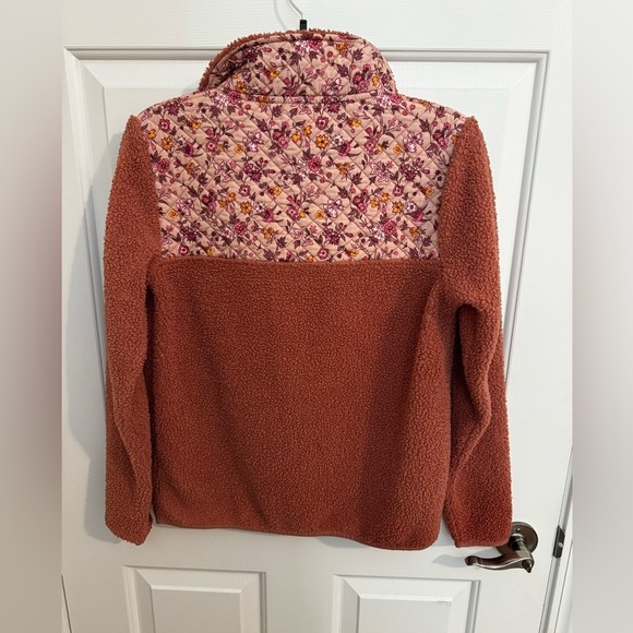 Vera Bradley Half Zip Teddy Sherpa Ovesized Quilted Floral Pullover Size XXS/XS - Picture 9 of 10